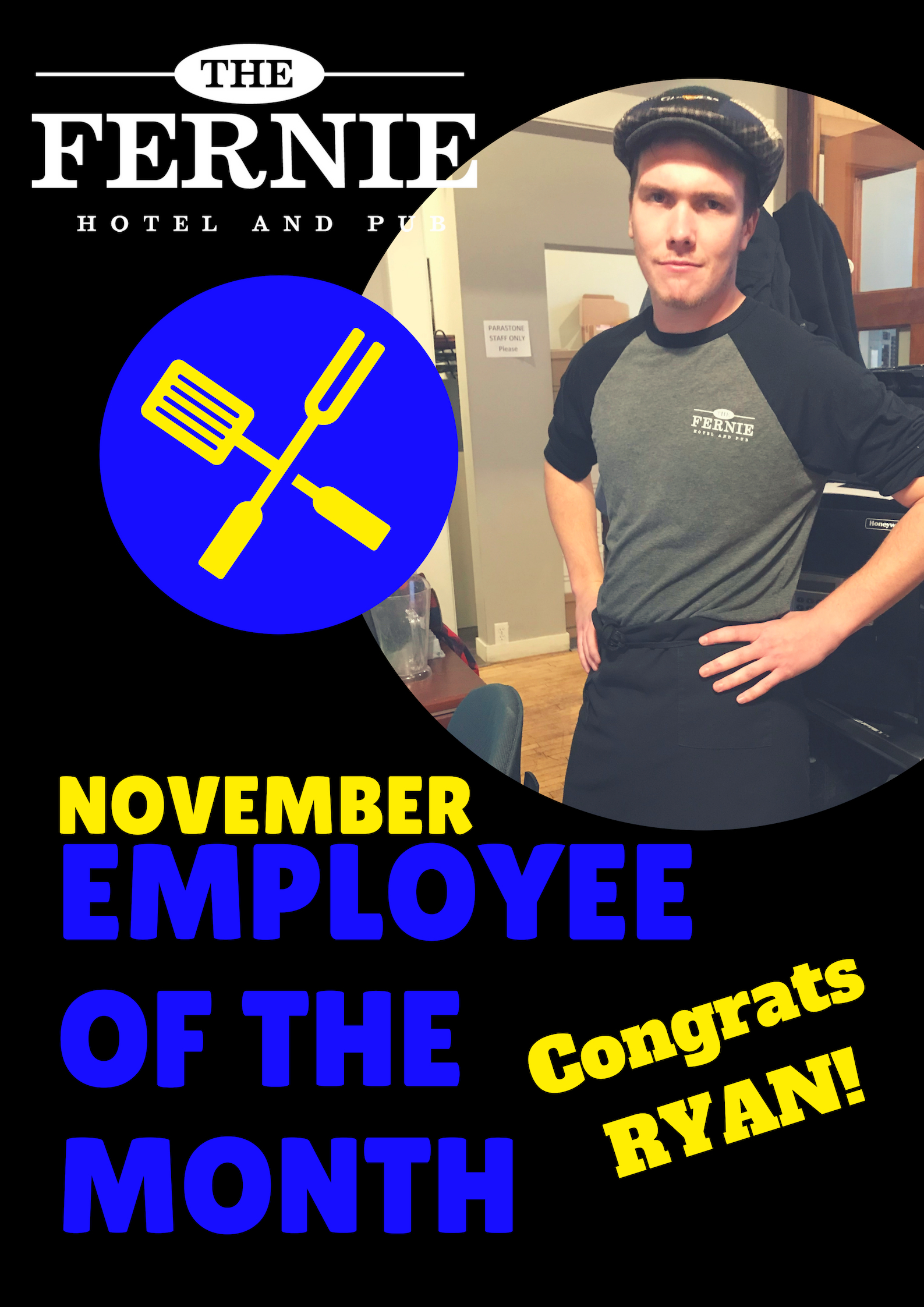 Ryan employee of the month Nov 2018